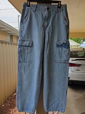 Levi's Light Blue Cargo Pants - Casual Utility Style For Women